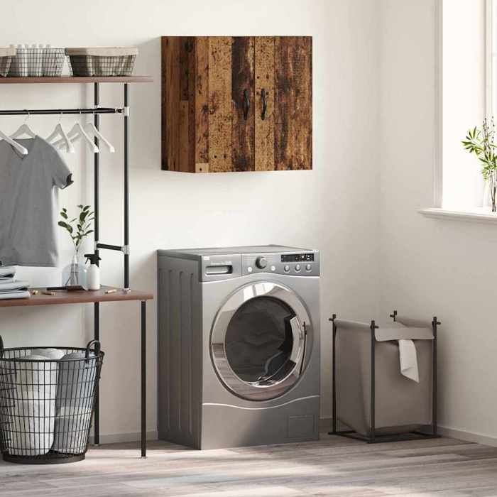 Marron Armoire Murale Bois ancien 60x31x60 cm Bois dingénierie - Meuble Rangement LV39975