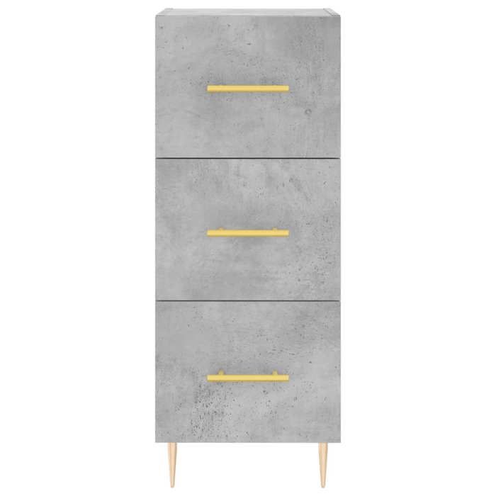 Commode intérieur - Gris - Buffet Armoire base - Gris béton 34 5x34x90 cm - Bois dingénierie LL2231