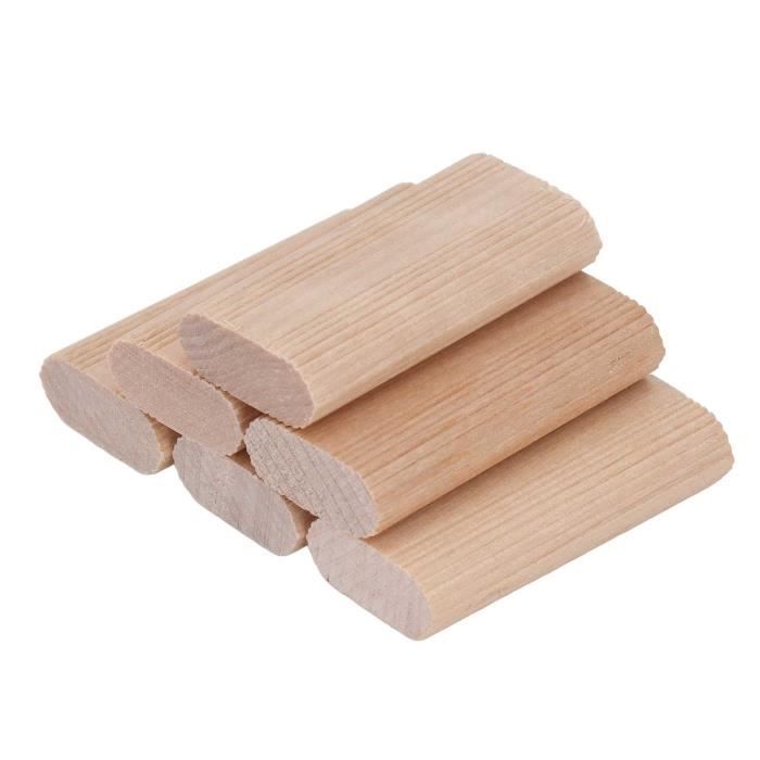 50 Tiges Cheville En Bois Demi-rond 151 Mm - Section 7x3,5 Mm, Pour Bricolage, Artisanat, Décoration - 11