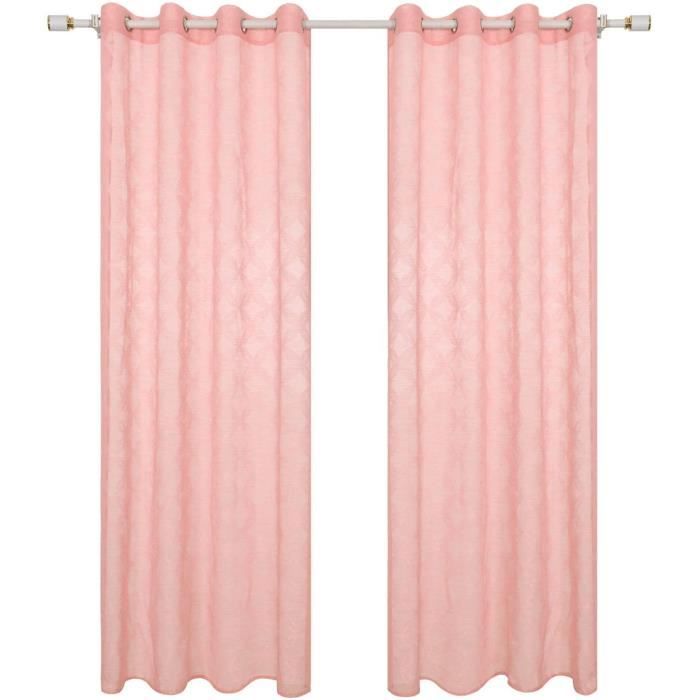 Hiseng Lot De 2 Rideaux Voilages, Ciel Étoilé Rideau De Fenêtre Voile Rideau Semi-Transparent Rideau Voilage Avec Oeillets Décor De Salon Salle De Bain Balcon Chambre (140x244cm,Étoile Planète