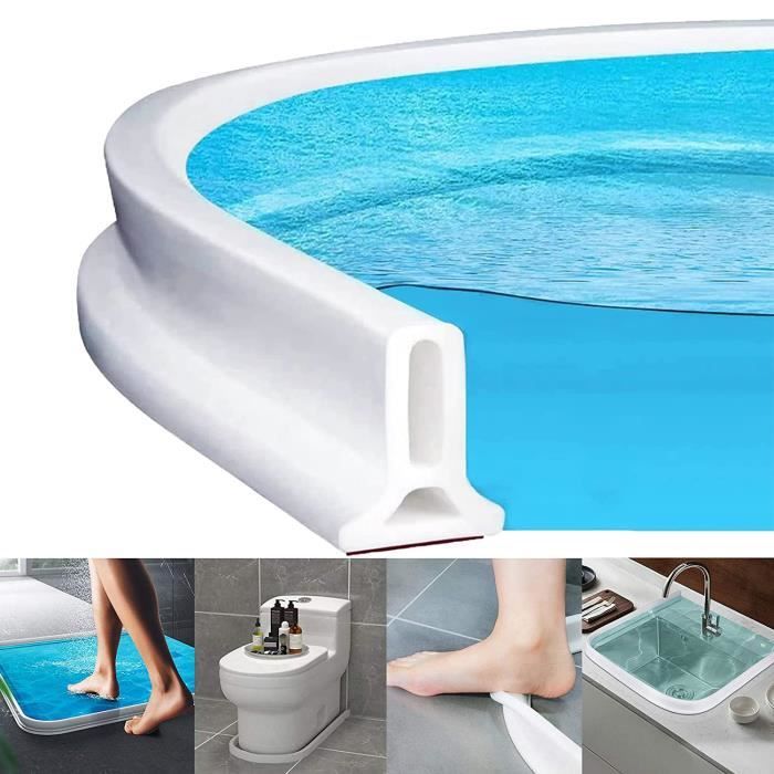 Barrière de douche pliable - 100 CM - Noir - Système de rétention - Empêche les fuites d'eau