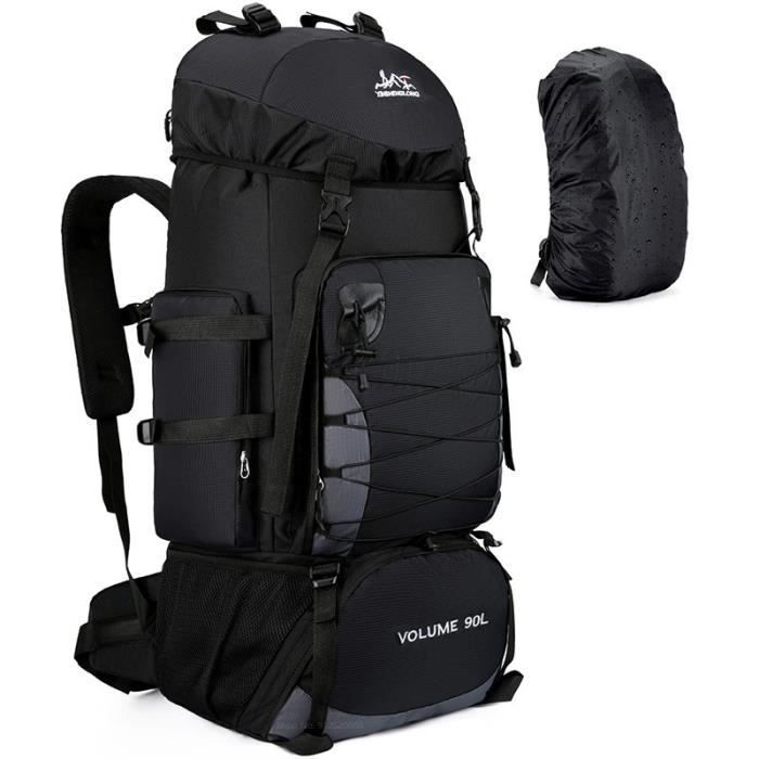 Homme 90L Sac A Dos De Voyage De Grande Capacite Sac A Dos De Randonnee Escalade Camping Cdiscount Sport