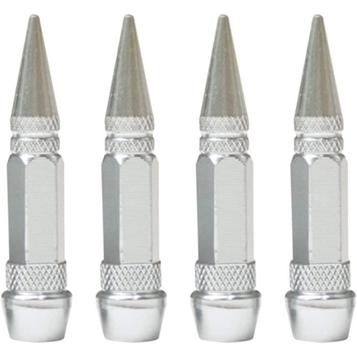 Lot De 4 Bouchons Valve En Alu Pour Pneus Velo, Moto... Bleu