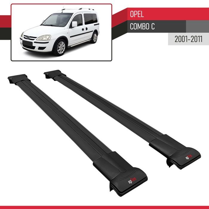 Barres De Toit Pour Opel Astra J (P09) ST 2010-2015 – Modèle Hook, Aluminium Noir, Charge Max 75 Kg - 2