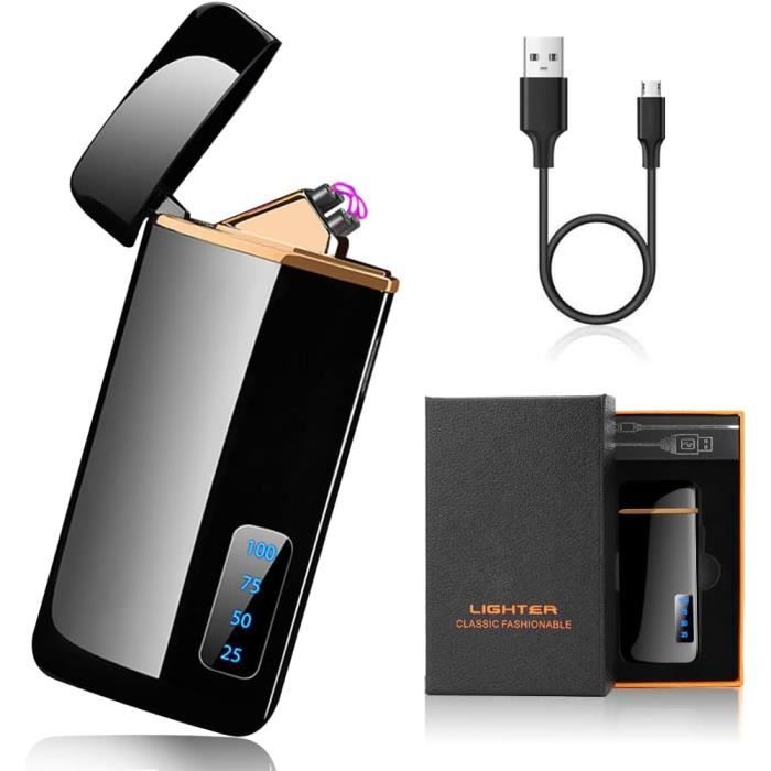 Briquet électrique USB Rechargeable - Arc Plasma Double - Cadeau Fête Des Pères - Anti-vent Et Sécurité Enfant