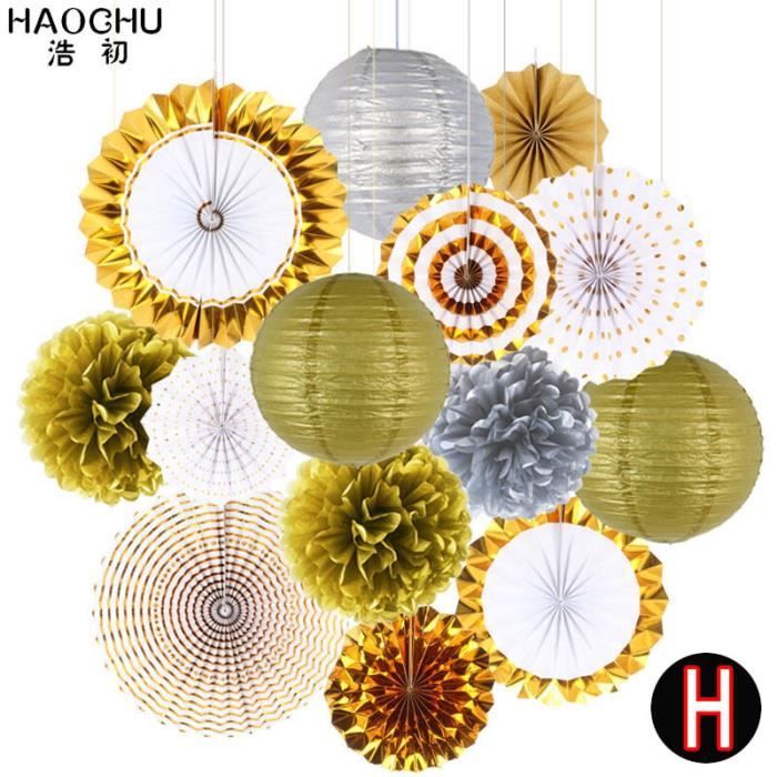 Lot De 9 Éventails Fleurs En Papier - Guirlande Déco Pour Mariage, Anniversaire, Fête - Couleurs Macarons à Suspendre