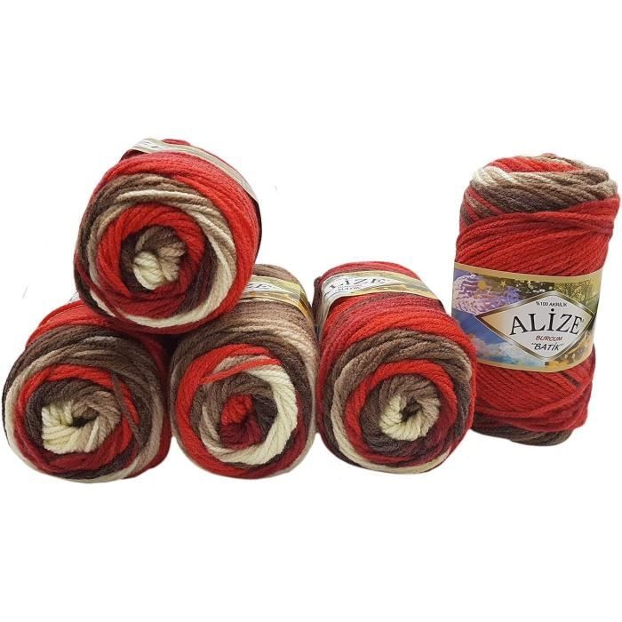 Burcum Batik Alize Paquete Con 5 Bolas De Mismo Color 500g Color 2626