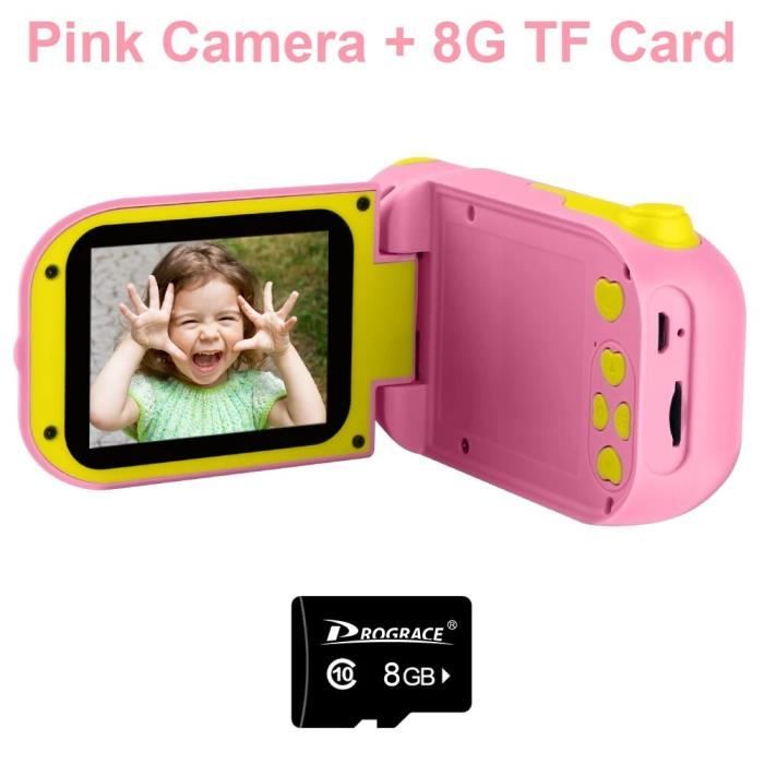 Rose DV ajouter une carte 8G - Apareil photo enfant Appareil Photo  numérique instantané pour enfants polaroid