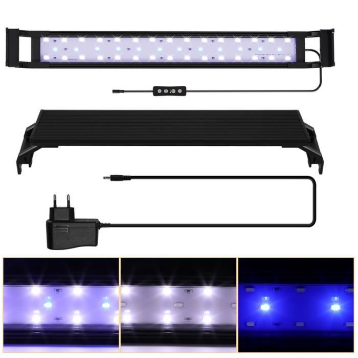 Comparer les prix de Éclairage LED Aquarium - Hengda - 90-105cm - 25W - Bleu et Blanc - Contrôleur Externe