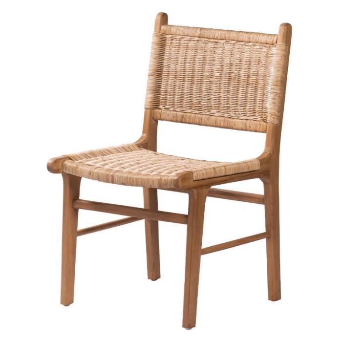 chaise vintage kufar - rotin/bois - style maison de campagne - confortable et authentique