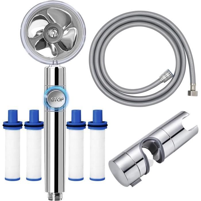 Pommeau De Douche à Main Rotatif 360° Haute Pression Avec Interrupteur Pause - Plastique Haute Qualité - Connexion Standard 1/2"