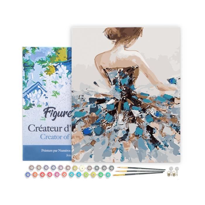 Figured'Art Peinture par Numéro Adulte Danseuse Rouge Magique - Activité Manuelle Kit de Loisir Créatif DIY Numéro d'Art Complet - 40x50cm avec châssis en bois à monter Figured'Art Peinture par Numéro Adulte Danseuse Rouge Magique - Activité Manuelle Kit de Loisir Créatif DIY Numéro d'Art Complet - 40x50cm avec châssis en bois à monter