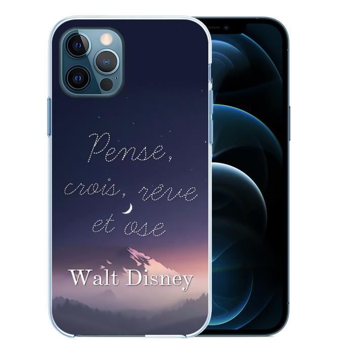 Coque Pour Iphone 12 Pro Disney Citation Pense Crois Reve Cdiscount Telephonie