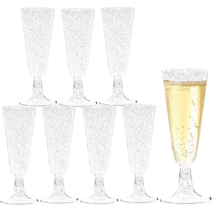 AJWFlûtes à Champagne en Plastique,50 Pièces Flute Champagne Plastique