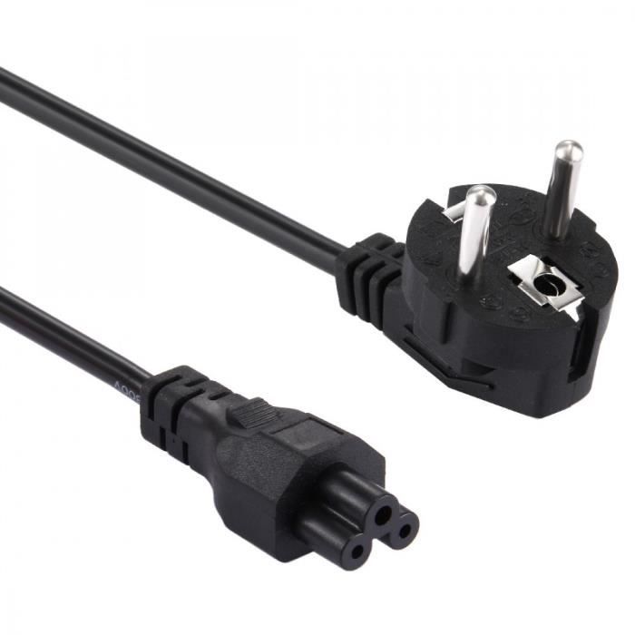 FSKE Cable Alimentation C7 2M 2 Broches Euro Fiche vers Figure 8 Power  Cord, Câble Cordon d'alimentation pour Samsung LG Sony Philips TV, PS3, PS4  und