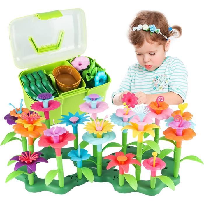 Jouets de Construction de Jardin de Fleurs pour Filles 3 4 5 6 Ans