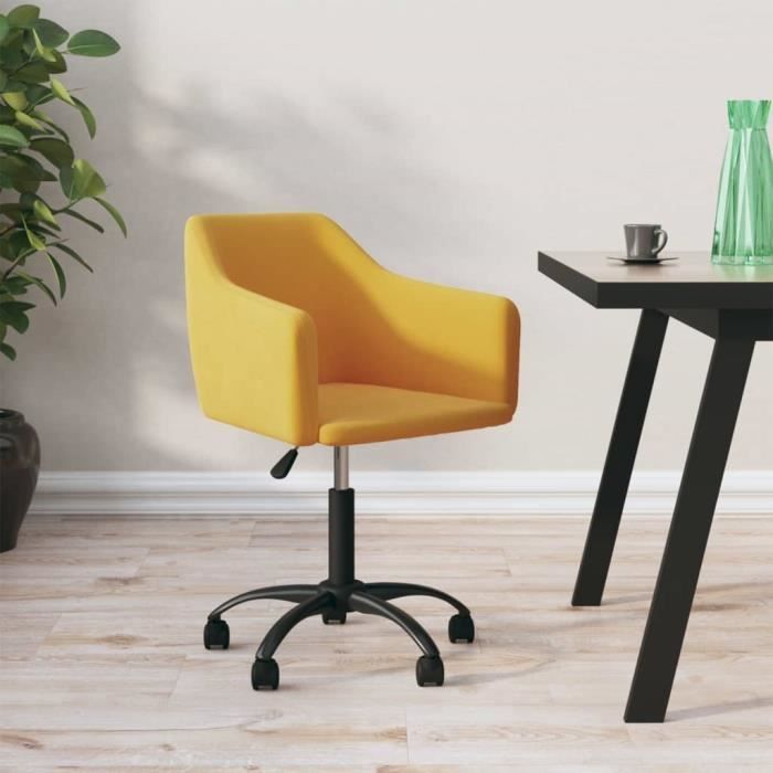 MEUBLE* Chaise rotative - moderne Chaise pivotante de bureau Jaune ...