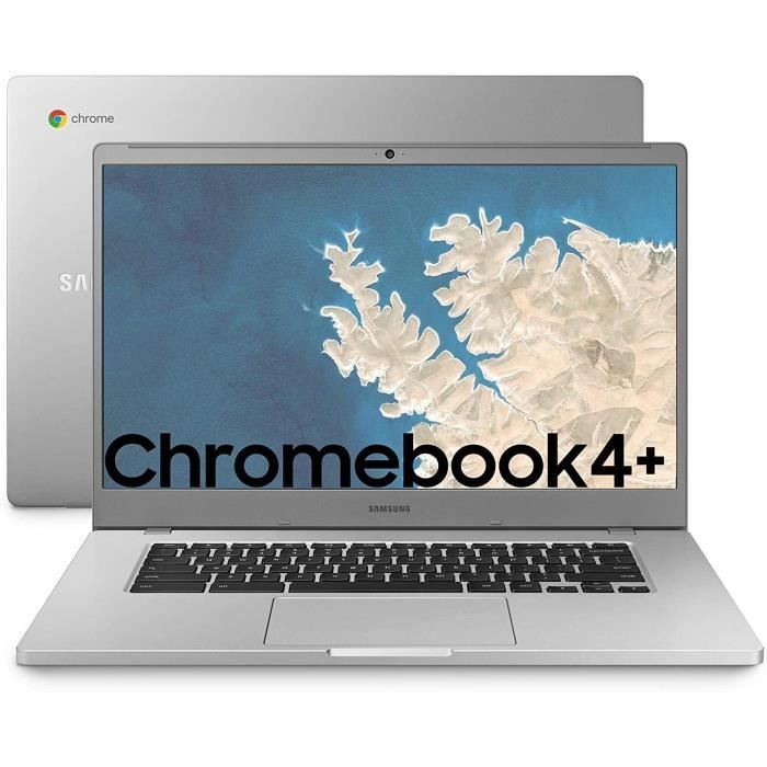 ORDINATEUR PORTABLE Samsung Chromebook 4+ - Laptop 64GB, 4GB RAM, Silver Titan69