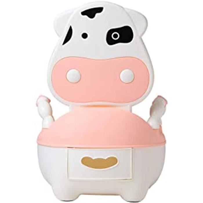 Pan405 Pot Bebe Toilette Chaise De Toilettes Trainer Wc Assise Rembourree Enfants Bebe Vache Rose Cdiscount Pret A Porter