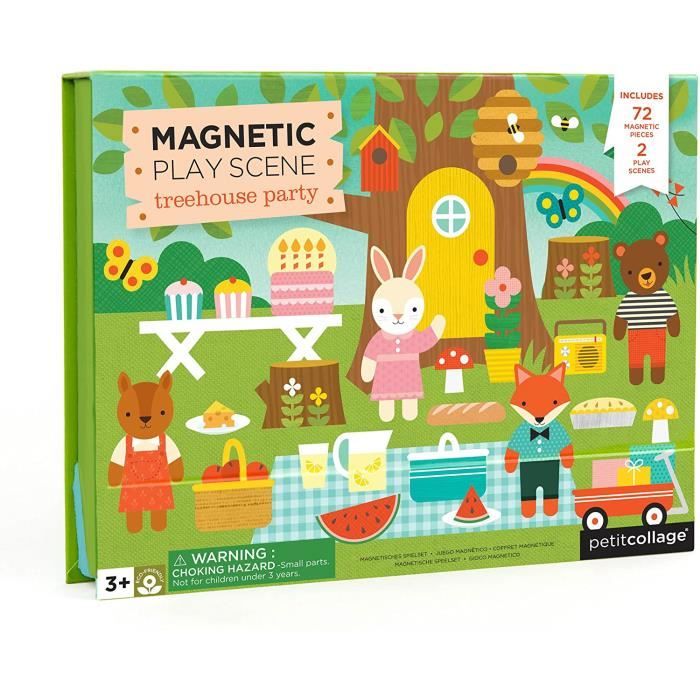 Aimants, jouets magnétiques et tableaux magnétiques Petit Collage- Jeu  Magnétique, Multicolore, MPS-Treehouse 324439