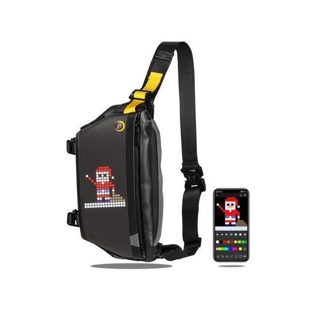 Divoom Sling Bag - Sac bandoulière LED Pixel Bluetooth étanche pour voyage & quotidien unisexe