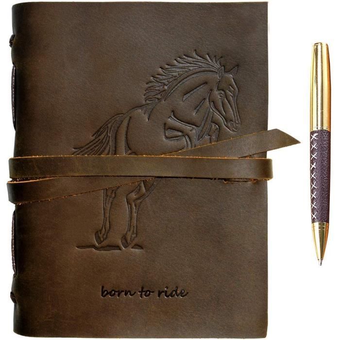 Mini Carnet En Cuir Crazy Horse – Carnet De Notes Portable – Multicolore