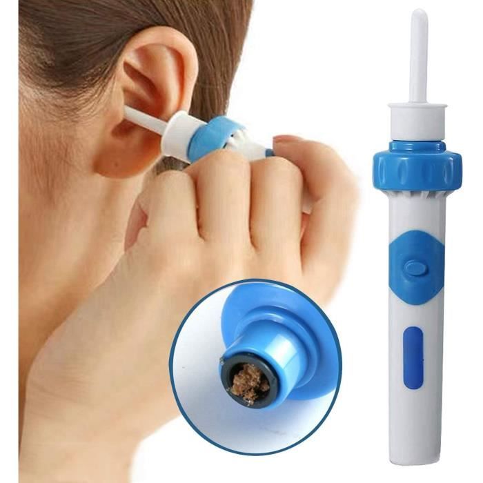 Kit de nettoyage des oreilles, élimination de la cire, sans fil