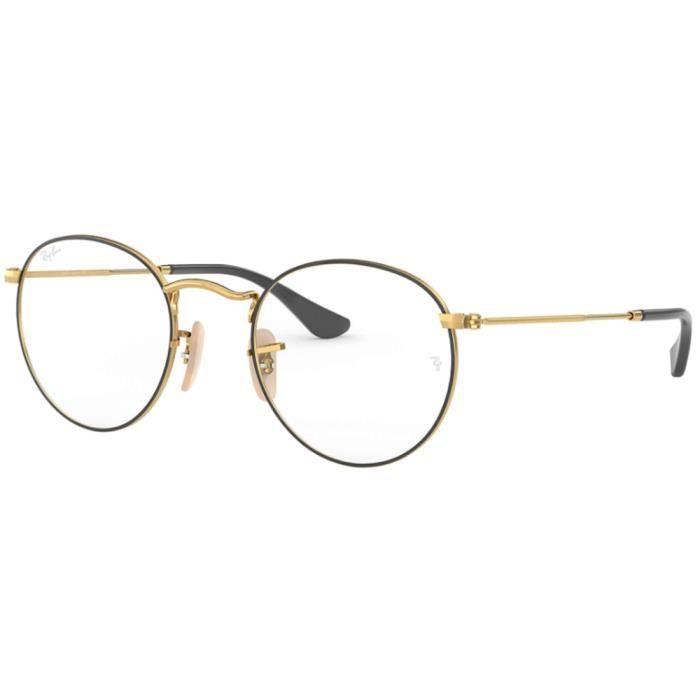 Lunettes de vue Ray Ban RX2447 Round Metal Black Or 49 Noir Achat Vente lunettes de vue Lunettes de vue Ray Ban Mixte Cdiscoun