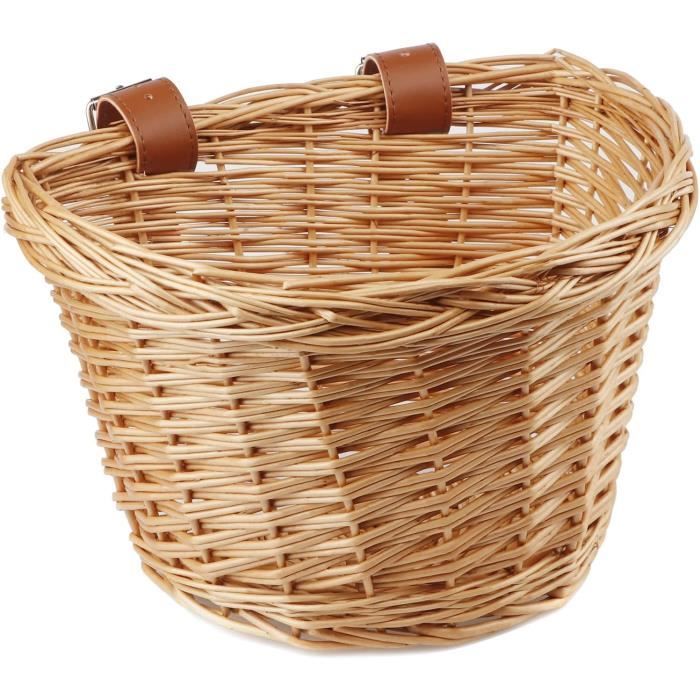 Panier de vélo pour enfants en osier pour vélos scooters tricycles accessoires de vélo pour enfants