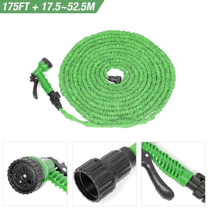 Longueur de 7m a 22m Italdos Tuyau Extensible pour L'irrigation du Jardin avec Pistolet 7 Fonctions Jets d'eau en Caoutchouc et en Tissu avec Adaptateur 