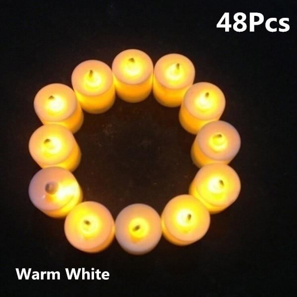 Bougies LED Araignée Halloween - Lot De 12 Pièces Sans Flamme, Orange, Avec Piles - Décoration Intérieure Et Extérieure