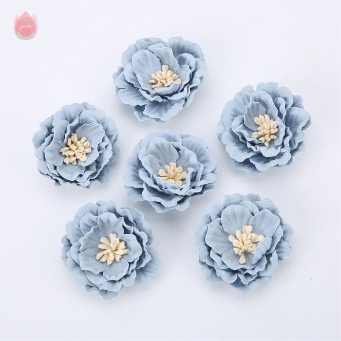 Mini Fleurs Artificielles En Soie Bleues – Têtes De Fleurs Pour Artisanat (Lot, Uxcell)