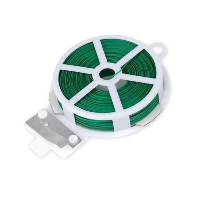 Fil De Jardin 3,5mm X 20m - Attache Plante Vert - Soutien Tomates, Grimpantes, Arbustes - Souple Et Résistant