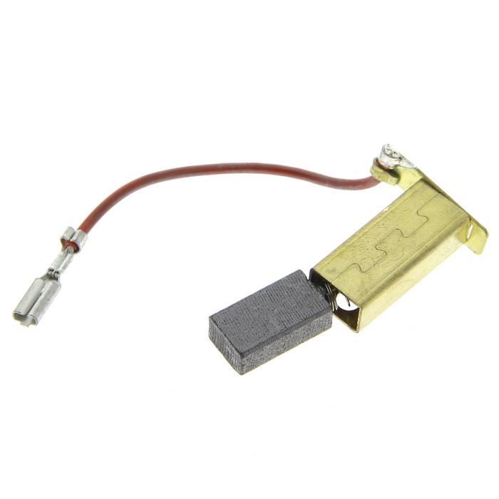 Jeu De 2 Balais De Charbon Moteur Pour Siemens Extraklasse XLM 100A, XLM 1200, XLM 120A - Languette 4,8 Mm - Rotation Droite