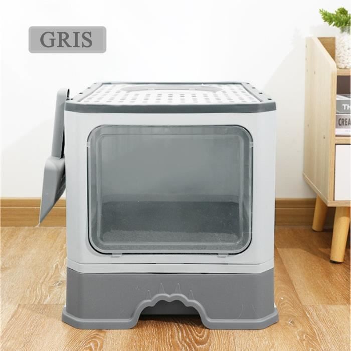 Meilleurs prix pour Bac à Litière Pour Grand Chat - NUO - Pliable Double Porte - Vert