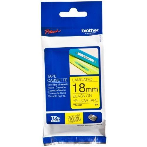 Ruban Brother TZE631S Pour étiqueteuse P-touch - 12 Mm De Large, 4 M De Long - Couleur Jaune/noir Laminé