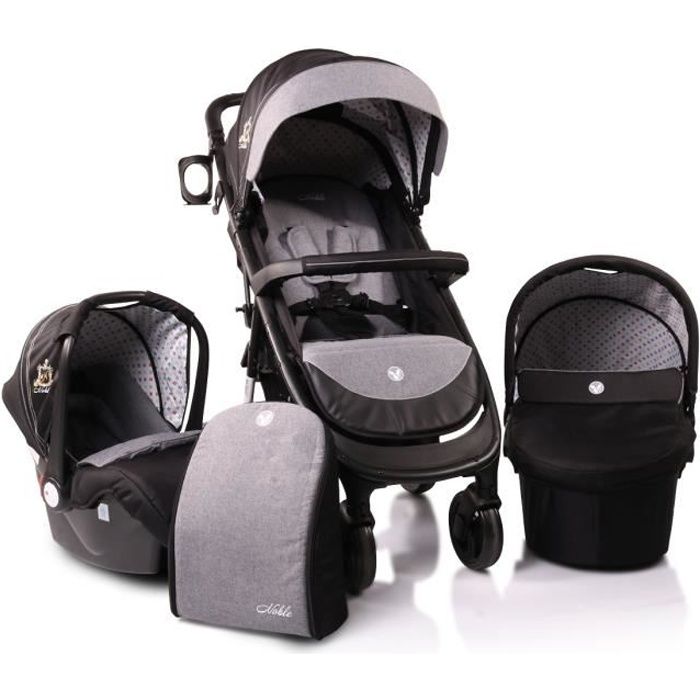 Barre De Pare-chocs Réglable Pour Poussette - En Cuir PU, Avec Bouton De Verrouillage - Compatible Plupart Modèles - Sécurité Enfant, Rangement Jouets - 8