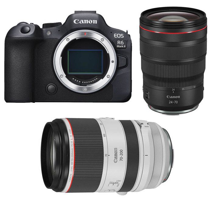 CANON Hybride EOS R6 MARK II + RF 24-70mm f/2.8 L IS USM + RF 70-200mm f/2.8 L IS USM Garanti 3 ans