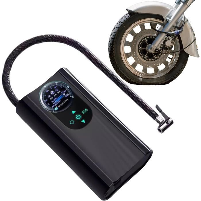 Compresseur D'air Portable Powools - Gonfleur De Pneus Et Balles Avec Manomètre Et Lumière LED - Rapide, 150 PSI - 8.9 X 4.75 X 13.51 Cm