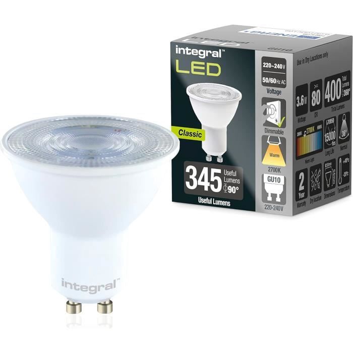 Basics Lot De 6 Ampoules à DEL A19 équivalentes à 40 W, Blanc