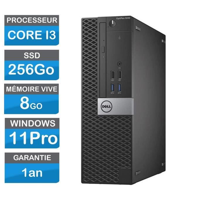 PC Bureau Reconditionné - Core I5, SSD 256 Go, RAM 16 Go - Écran 22" - Lenovo