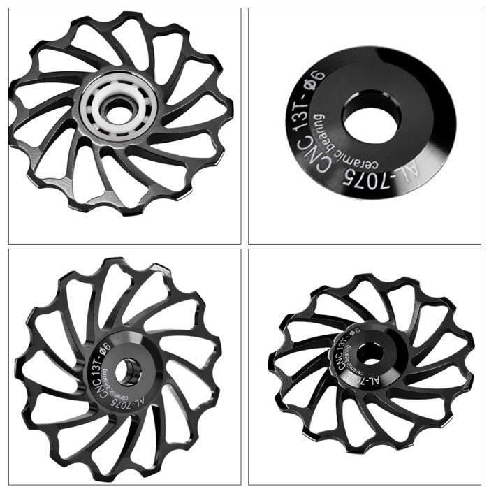 Poulie de dérailleur arrière de vélo 11T - 17T Roue jockey Guide
