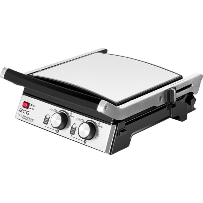 Grill Contact et Gaufrier ECG - KG 2033 Duo – 2000 W – 4 modes de cuisson – Plaques réversibles – 2 thermostats indépendants
