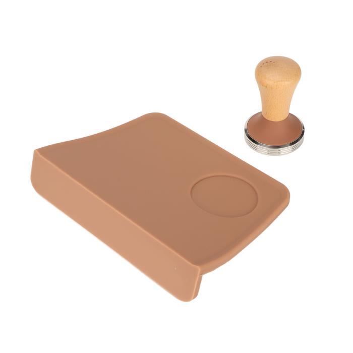 Tapis De Bourrage En Silicone Antidérapant Pour Machine à Café Semi-Automatique - Coussin De Pressage Noir