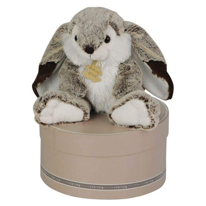 Histoire dOurs - Les ZAnimoos Lapin Marius Gris Taille 30 cm
