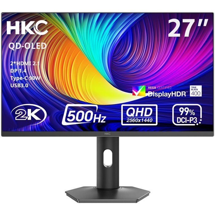 Ecran PC gaming HKC GS27QHS 27'' OLED 500 Hz - vue 3