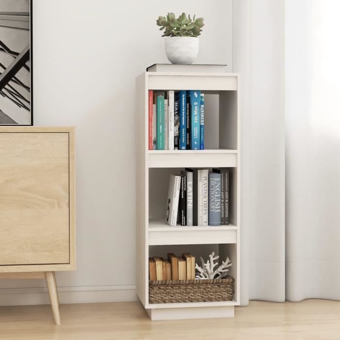 Étagère Séparateur De Pièce Levio Blanc - 3 étagères, 70x70x97 Cm, MDF, à Monter, Neuf