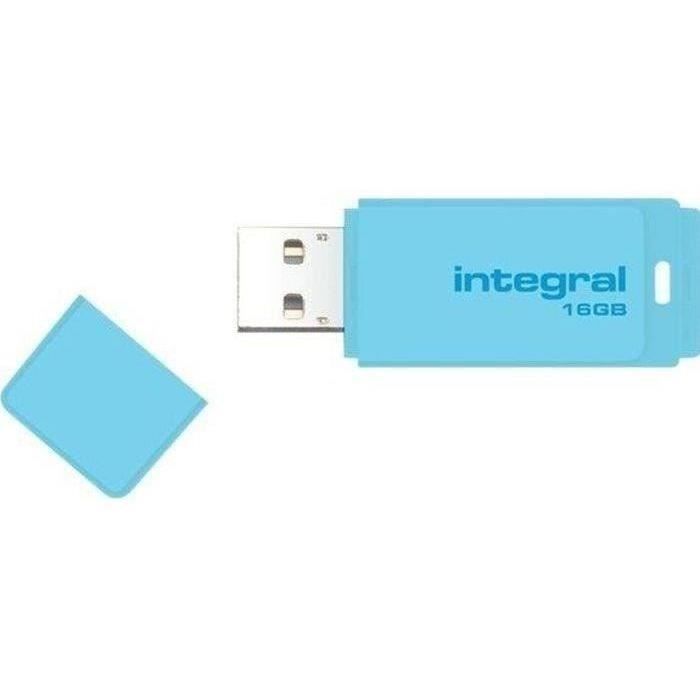 INTEGRAL Clé USB Pastel - 16 Go - USB 2.0 - Bleu ciel