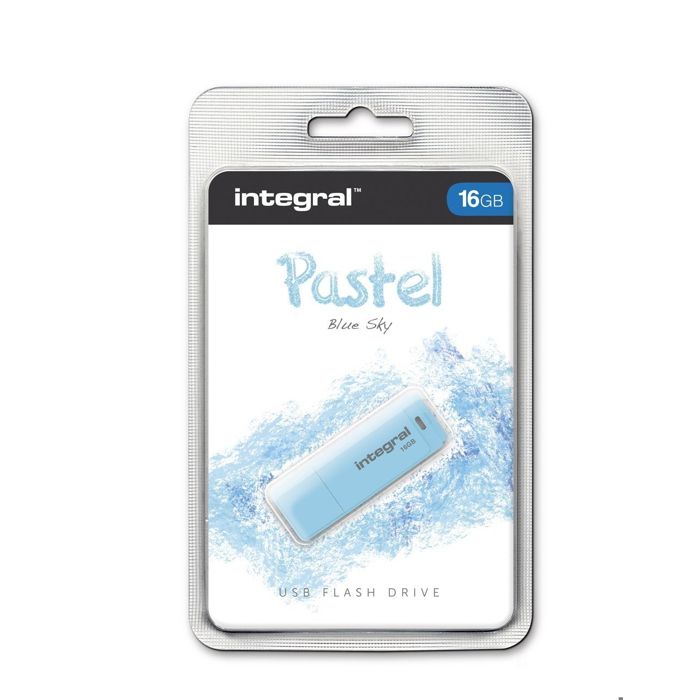 INTEGRAL Clé USB Pastel - 16 Go - USB 2.0 - Bleu ciel