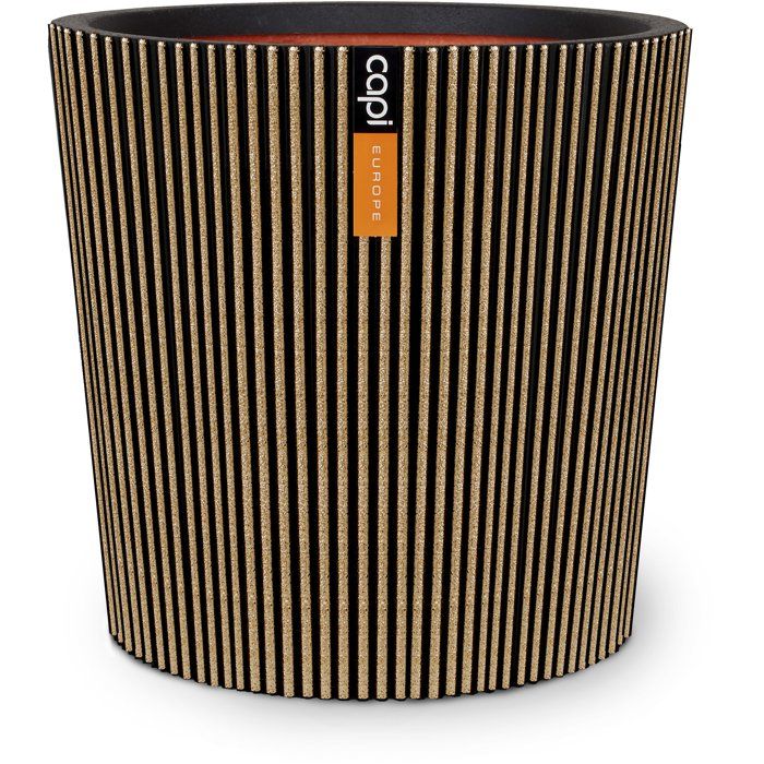 Vase conique CAPI EUROPE Groove NL 36 x 34 cm or